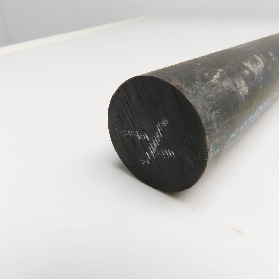 Rochling Sustarin 1-1/2" Diameter Acetal MG Black Resin Delrin Rod 58"