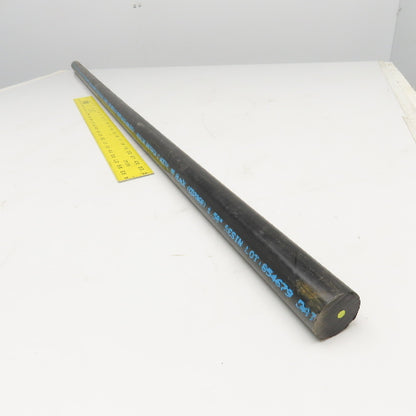 Rochling Sustarin 1-1/2" Diameter Acetal MG Black Resin Delrin Rod 58"