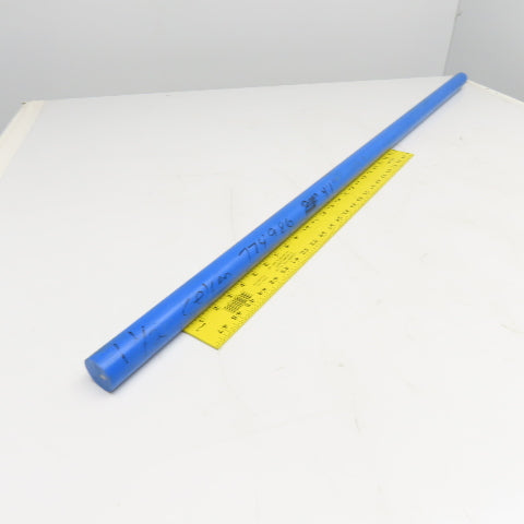 Rochling 1-1/2" Diameter Acetal Celcon Dark Blue Rod 49"