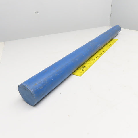 3" Diameter Acetal Dark Blue Rod 40"