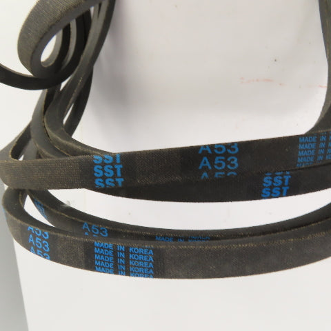 Gates SST A53 V-Belt 55" L 1/2" x 5/16" Lot Of 8