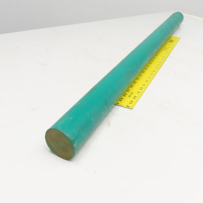 2-1/2" Diam. Pomalux M25 DK Green Polyoxymethylene Rod 40"