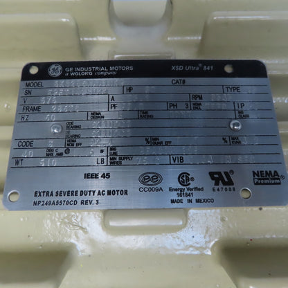 General Electric 5KS286XAA1035 30Hp AC Electric Motor 575V 3545RPM 286TS Frame