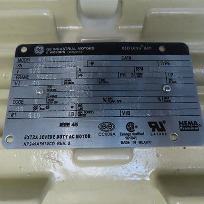 General Electric 5KS286XAA1035 30Hp AC Electric Motor 575V 3545RPM 286TS Frame