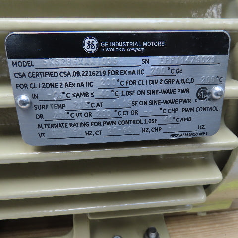 General Electric 5KS286XAA1035 30Hp AC Electric Motor 575V 3545RPM 286TS Frame