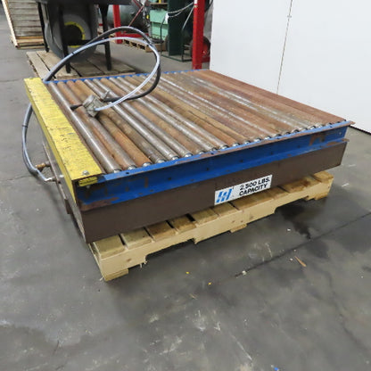Autoquip 36SM25 2500Lbs. 48" x 48" Pneumatic Lift Table Gravity Conveyor 48"Lift