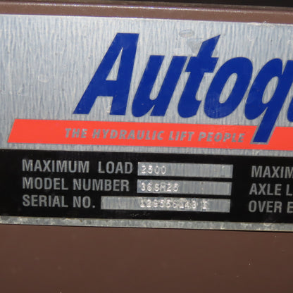 Autoquip 36SM25 2500Lbs. 48" x 48" Pneumatic Lift Table Gravity Conveyor 48"Lift