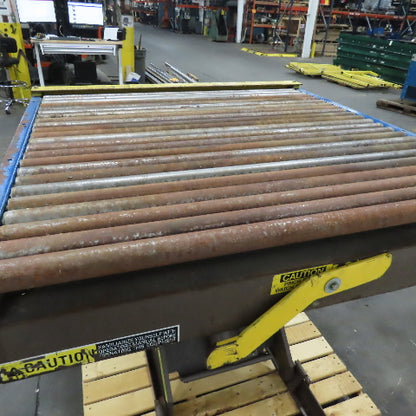 Autoquip 36SM25 2500Lbs. 48" x 48" Pneumatic Lift Table Gravity Conveyor 48"Lift