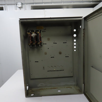 30" x 23-1/2" x 6-1/2" Electrical Enclosure W/Backplate & Disconnect