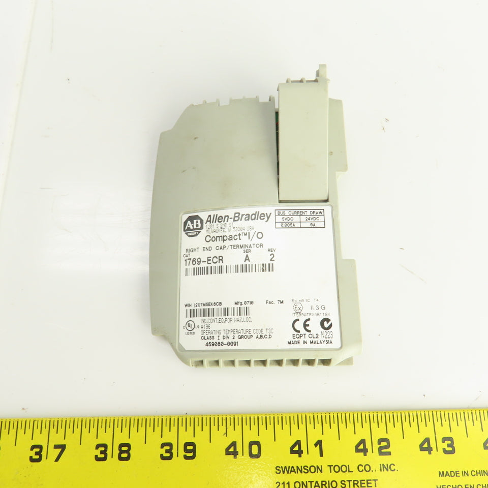 Allen Bradley 1769-ECR Ser A Rev 2 Compact I/O Right End Cap Terminator