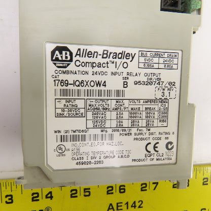 Allen Bradley 1769-IQ6XOW4 Compact I/O Combination 24VDC Input Relay Output