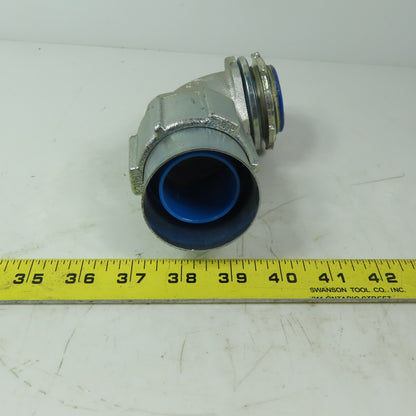 T&B 1-1/2" 90° Metallic Liquid -Tight Connector