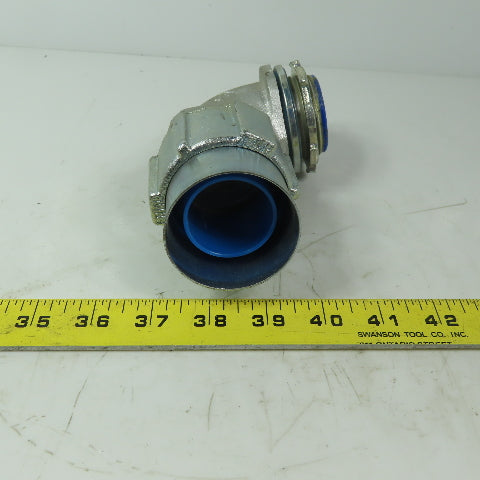 T&B 1-1/2" 90° Metallic Liquid -Tight Connector