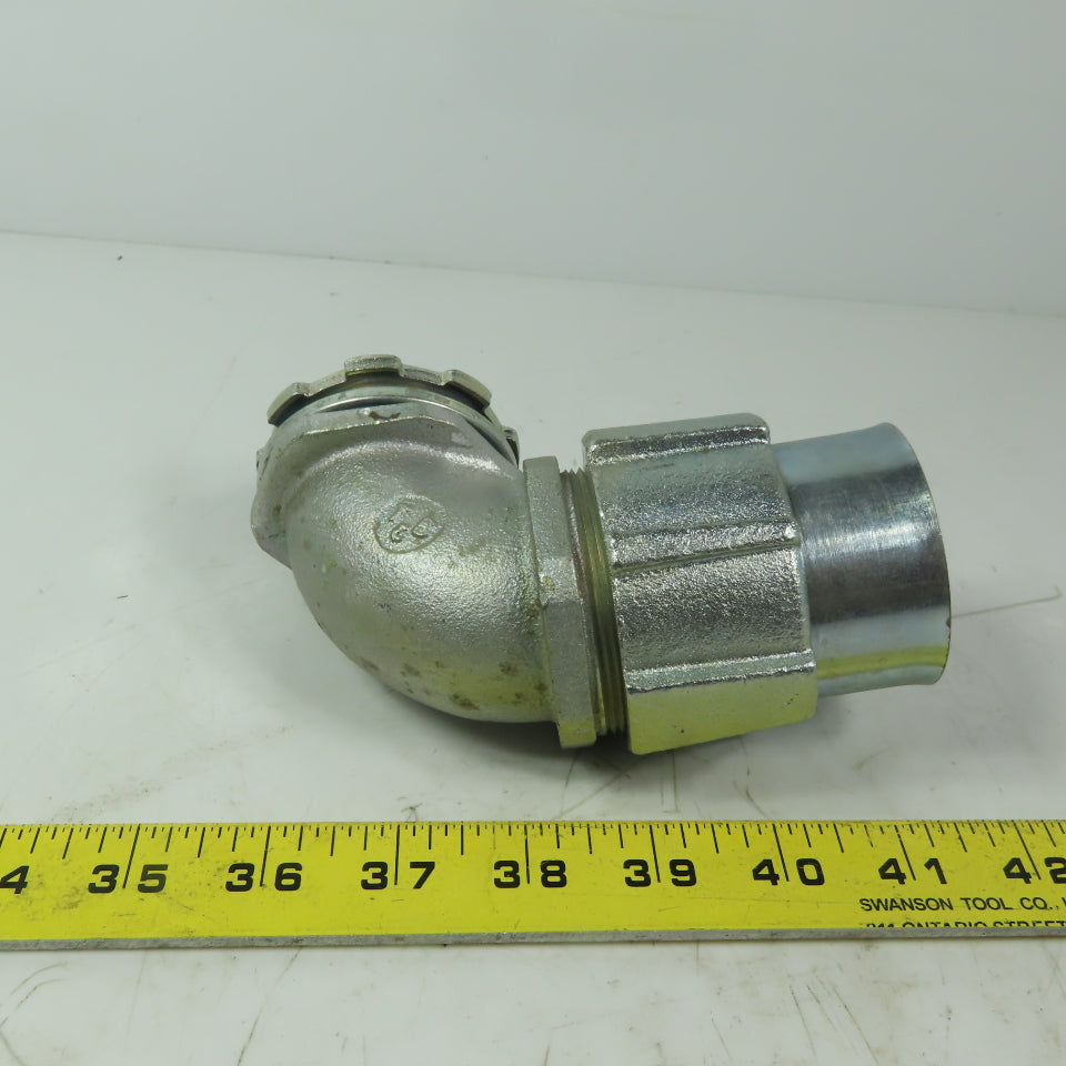 T&B 1-1/2" 90° Metallic Liquid -Tight Connector
