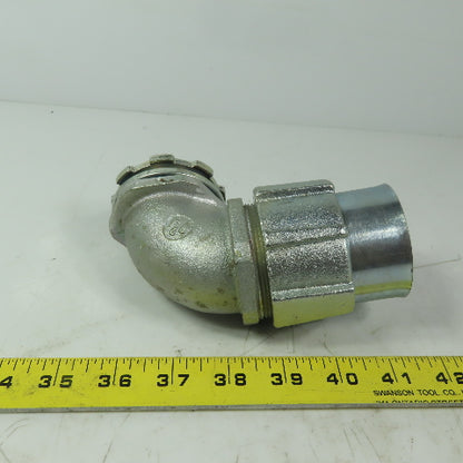 T&B 1-1/2" 90° Metallic Liquid -Tight Connector