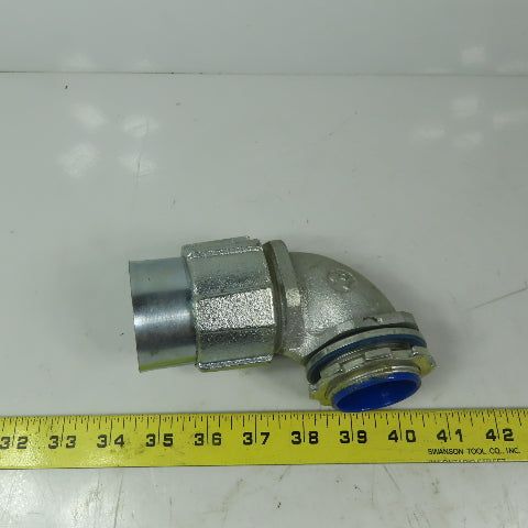 T&B 1-1/2" 90° Metallic Liquid -Tight Connector