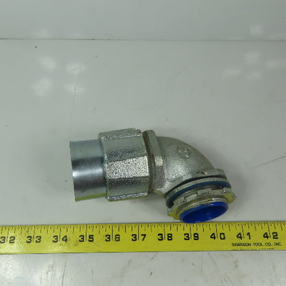 T&B 1-1/2" 90° Metallic Liquid -Tight Connector