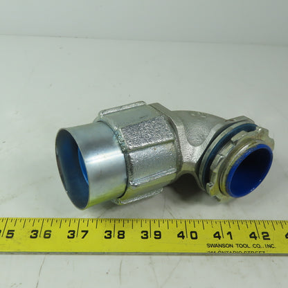 T&B 1-1/2" 90° Metallic Liquid -Tight Connector