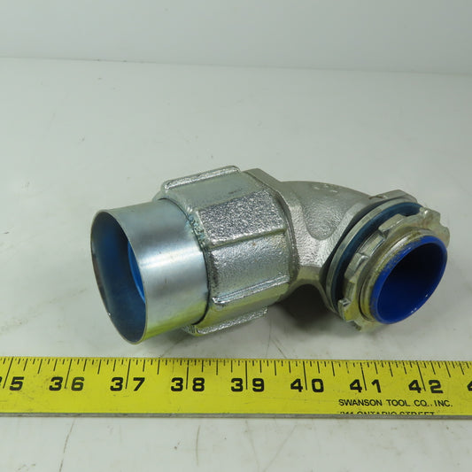 T&B 1-1/2" 90° Metallic Liquid -Tight Connector