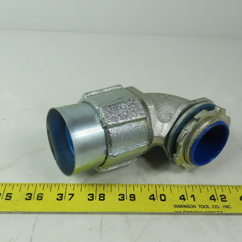 T&B 1-1/2" 90° Metallic Liquid -Tight Connector