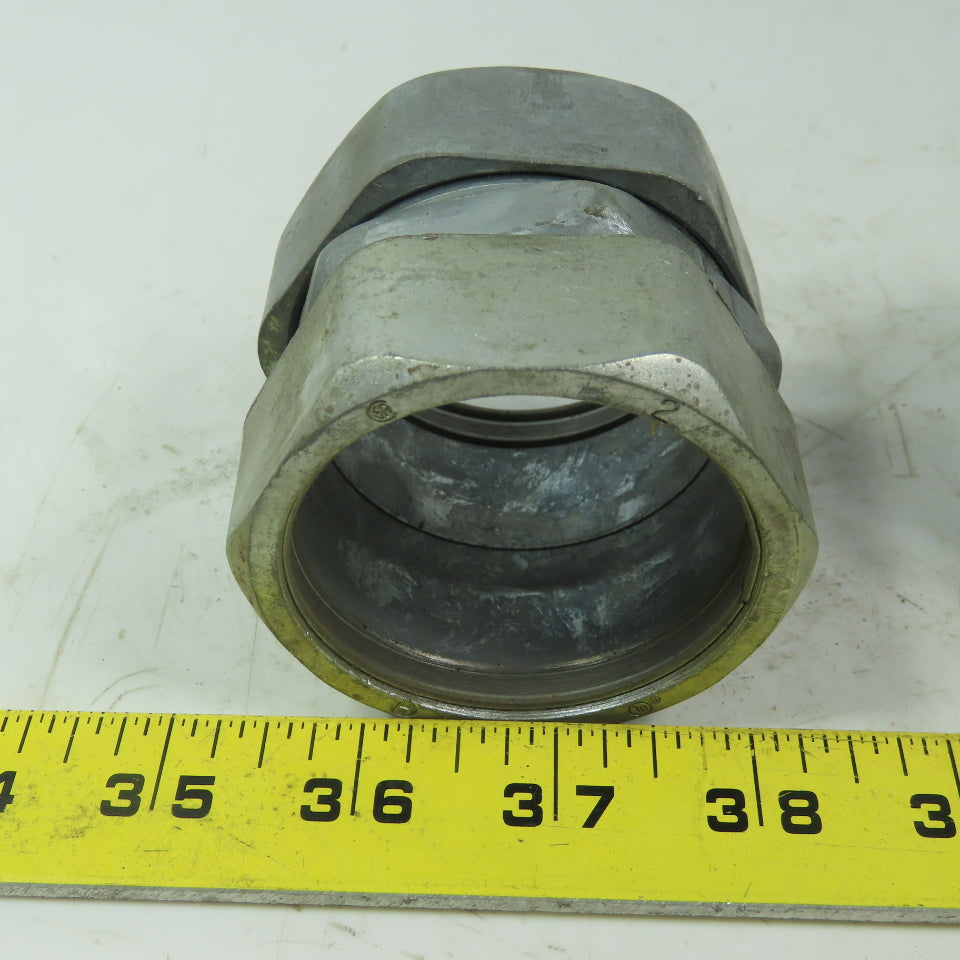 2"  ENT Straight Steel Compression Coupling Connector Lot of 2