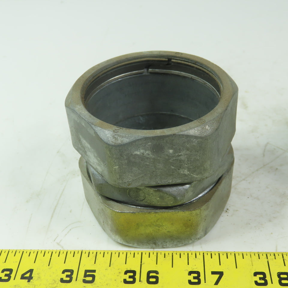 2"  ENT Straight Steel Compression Coupling Connector Lot of 2