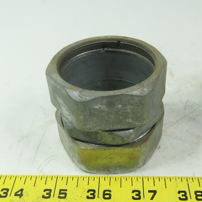 2"  ENT Straight Steel Compression Coupling Connector Lot of 2