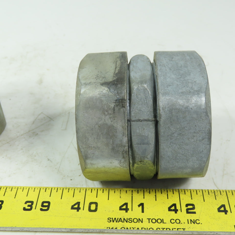 2"  ENT Straight Steel Compression Coupling Connector Lot of 2