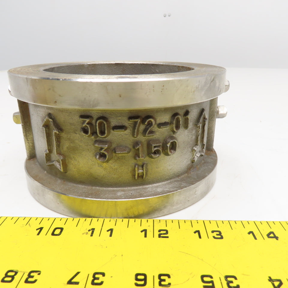 3.0-72-01 3" Stainless Steel Wafer Steam Check Valve