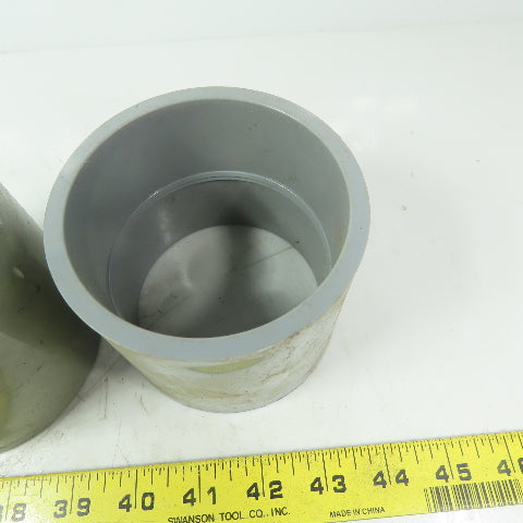 3" Schedule 40 Gray Socket End Standard PVC Conduit Coupling Lot of 2