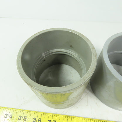 3" Schedule 40 Gray Socket End Standard PVC Conduit Coupling Lot of 2