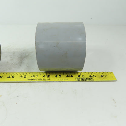 3" Schedule 40 Gray Socket End Standard PVC Conduit Coupling Lot of 2