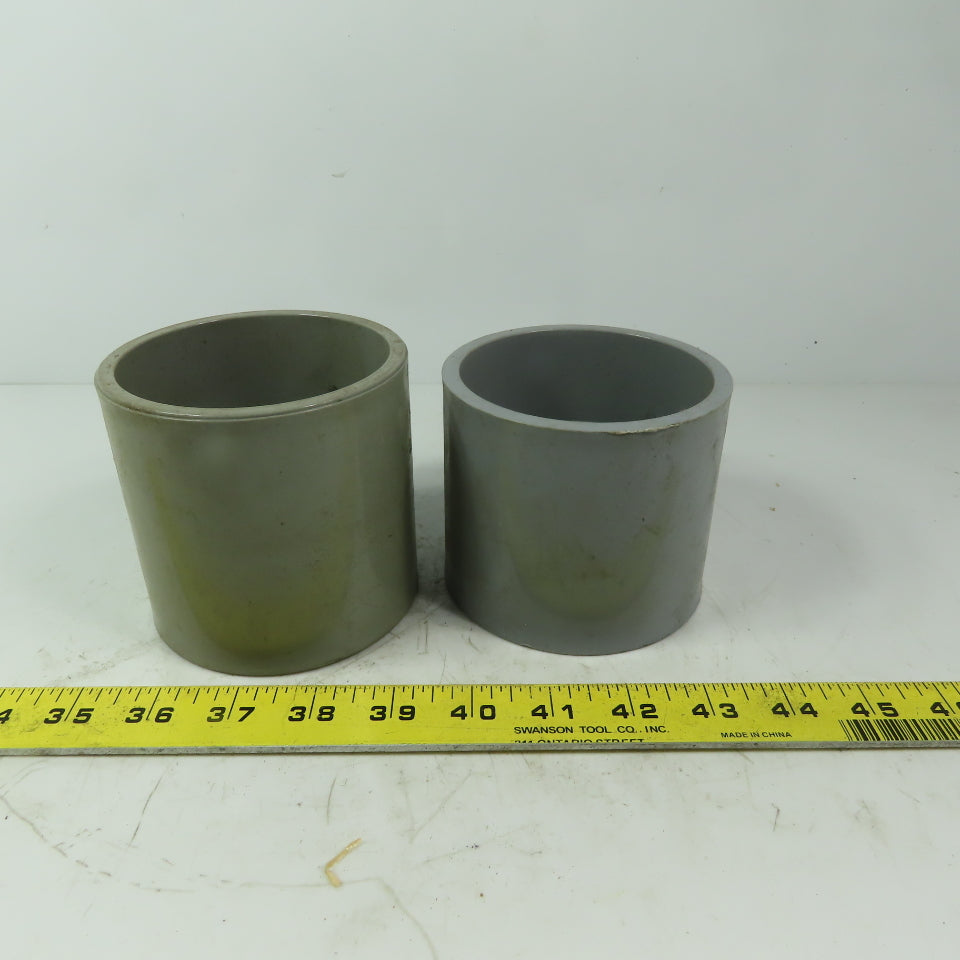 3" Schedule 40 Gray Socket End Standard PVC Conduit Coupling Lot of 2
