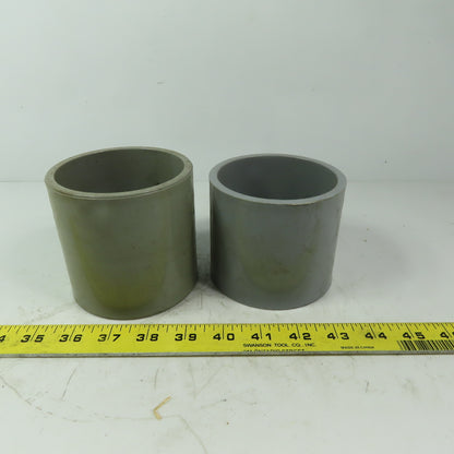 3" Schedule 40 Gray Socket End Standard PVC Conduit Coupling Lot of 2
