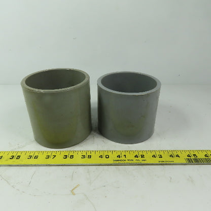 3" Schedule 40 Gray Socket End Standard PVC Conduit Coupling Lot of 2