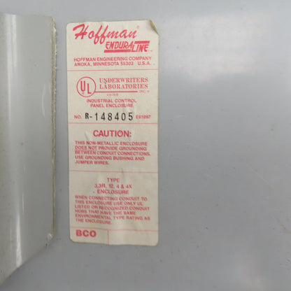 Hoffman Enduraline 24" x 20" x 10" Electrical Enclosure W/Hinged Door 3, 3R, 12