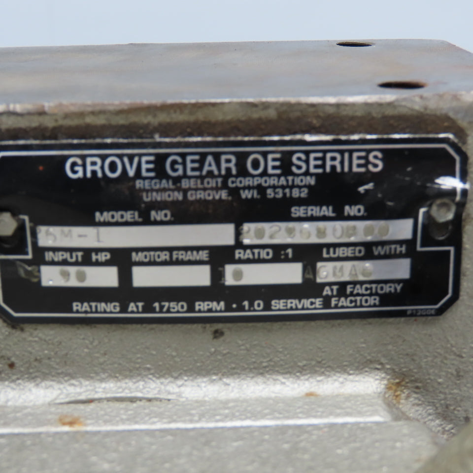 Grove Gear 26M-1 10:1 Ratio Right Angle Gear Reducer 175RPM Output