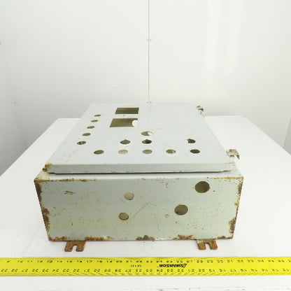 24" x 20" x 8" Steel Electrical Enclosure W/Backplate & Hinged Door
