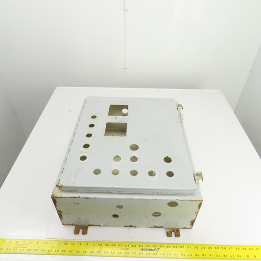 24" x 20" x 8" Steel Electrical Enclosure W/Backplate & Hinged Door