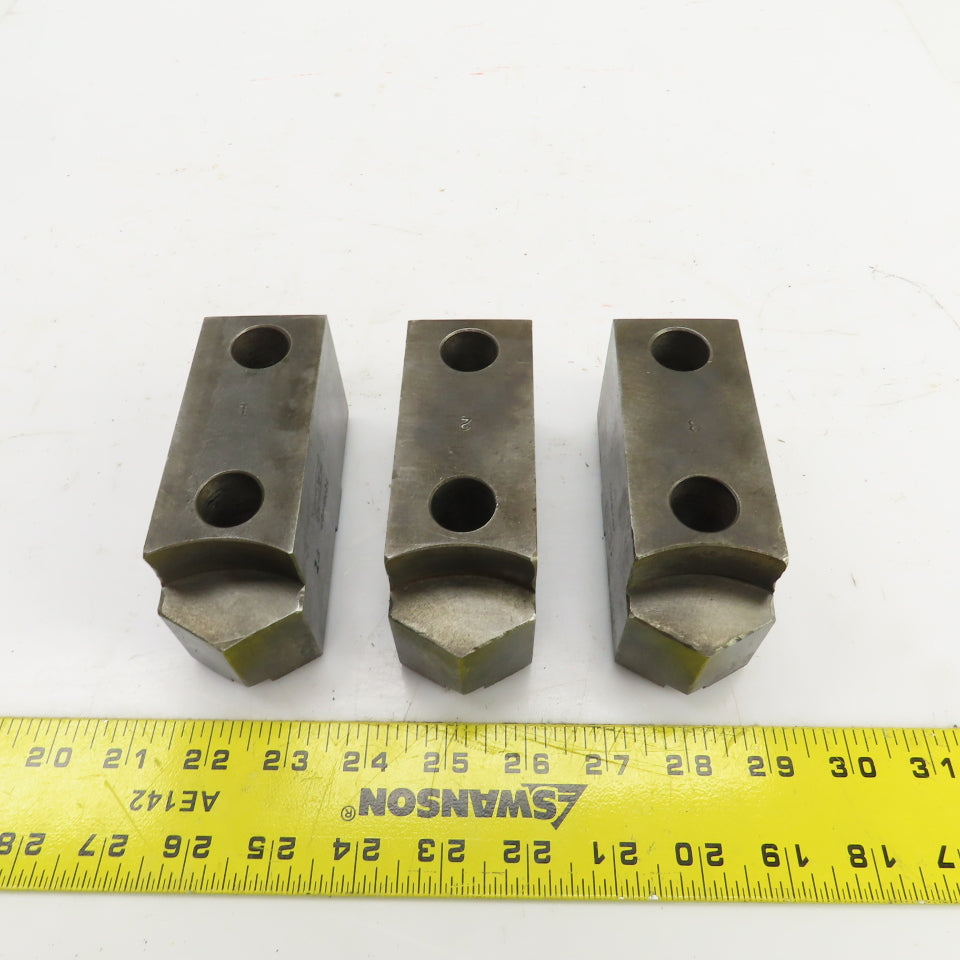 Daco 12MSHOP 4-3/4" L x 1-3/4" W x 2-1/4" H Lathe Chuck Jaw Set Of 3