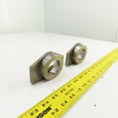 Fixed Flange Sleeve 1-3/4" Inside Diameter For Round Shafts Lot Of 2