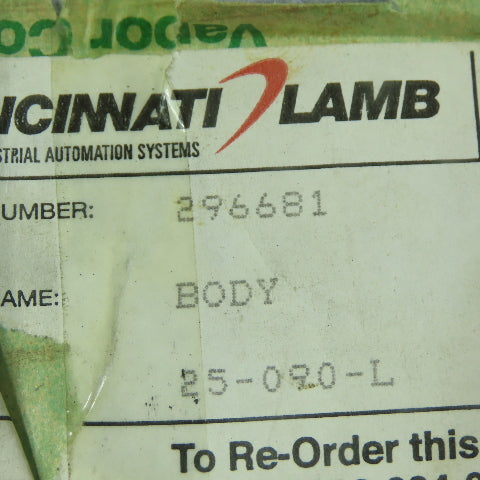 Cincinnqti Lamb 296681 Hydraulic Valve Body