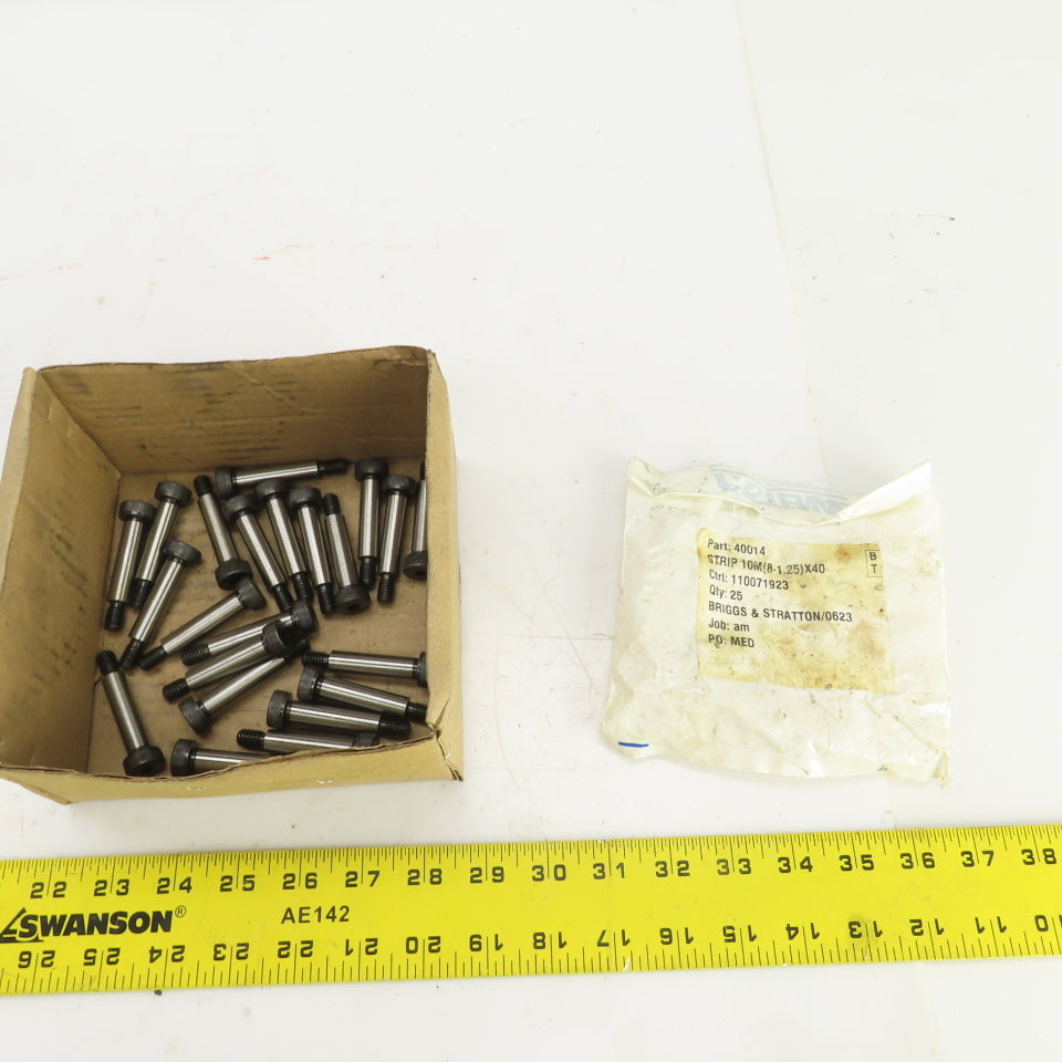 FKE 12.9 10mm Diam x 40mm Shoulder 8-1.25 Shoulder Bolts 60mm OAL Lot Of 22