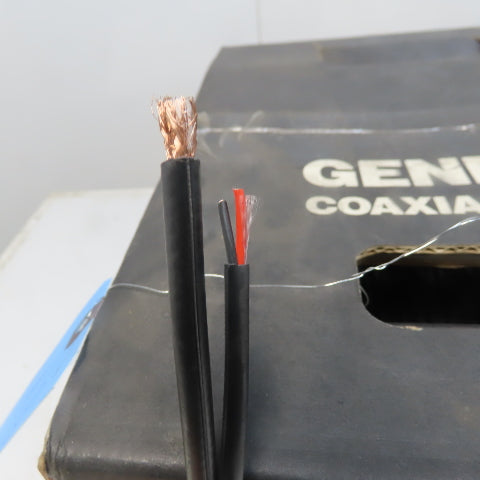 Honeywell 65' Genesis Coaxial Cable 20/1 RG59 18/2 Zip Coax 5C Black