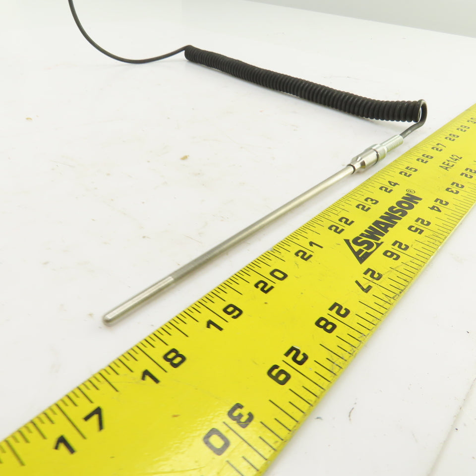 Type 6L-J Thermocouple Probe 6" L x 3/16" Diameter W/Coiled Lead