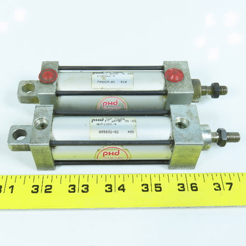 PHD Double Acting Pneumatic Cylinder 1" Bore 2-1/4" Stroke 5/16" Rod Lot of 2