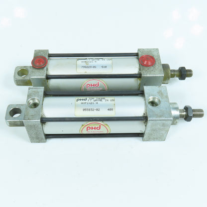 PHD Double Acting Pneumatic Cylinder 1" Bore 2-1/4" Stroke 5/16" Rod Lot of 2