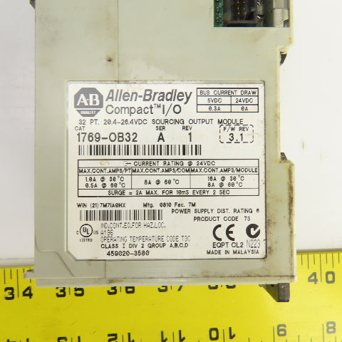 Allen Bradley 1769-OB32 Ser A Rev 1 Compact I/O 32 Point Sourcing Output Module