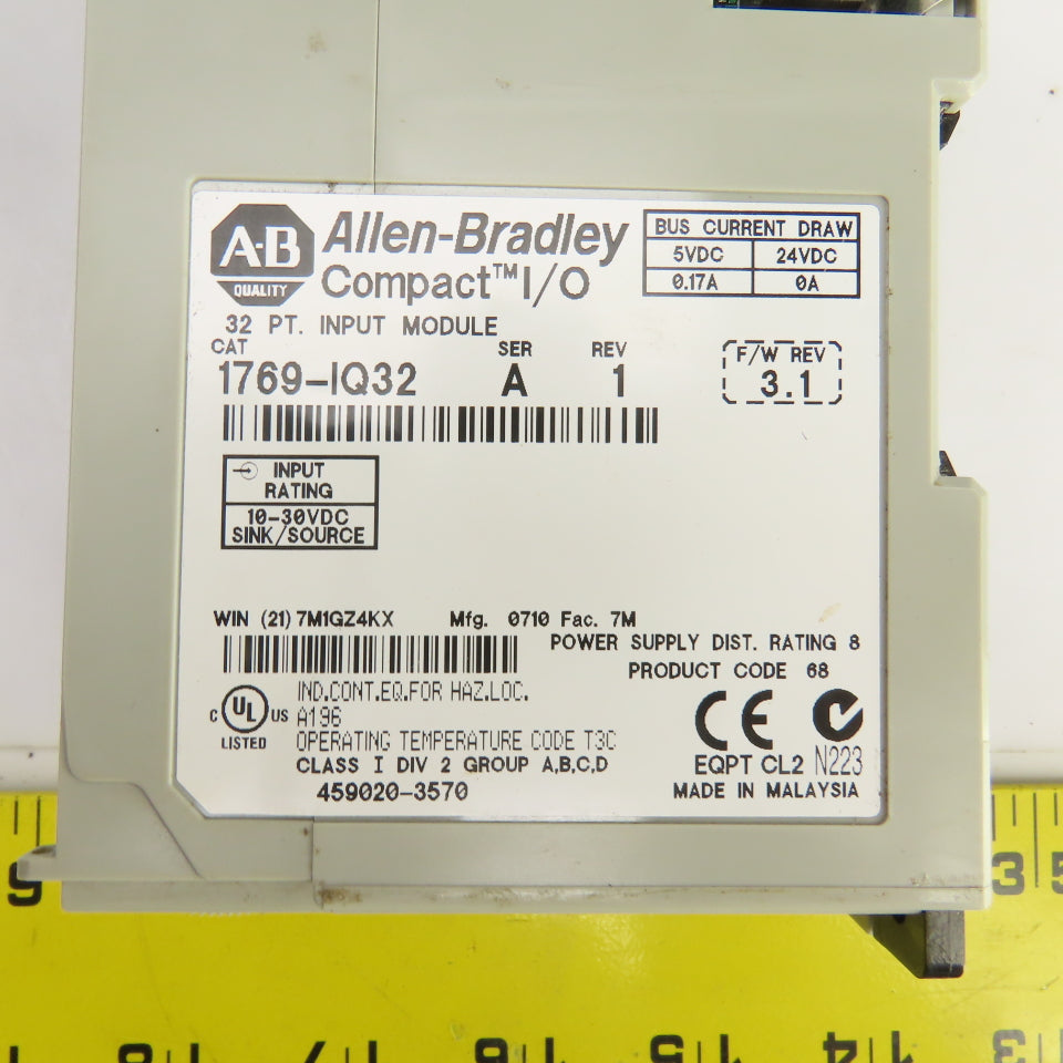 Allen Bradley 1769-IQ32 Ser A Rev 1 Compact I/O 32 Point Input Module