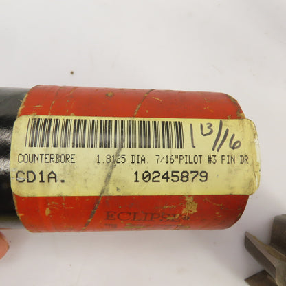 Eclipse EC-312 1-13/16"#3Radial Pin Drive Counterbore 6 Flute Coolant Thru Lot/2